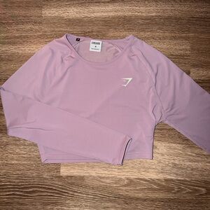 Gymshark Lavender Cropped Long Sleeve Top